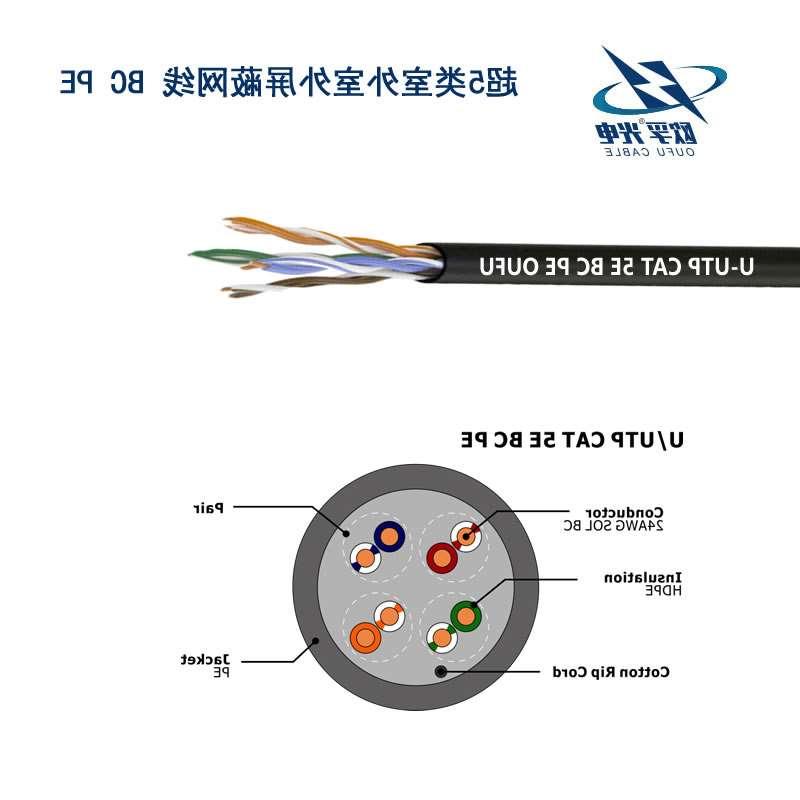 潼南区U/UTP超5类4对非屏蔽室外电缆(23AWG)