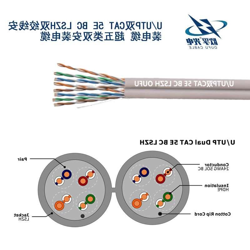 潼南区U/UTP超五类双4对非屏蔽电缆(24AWG)